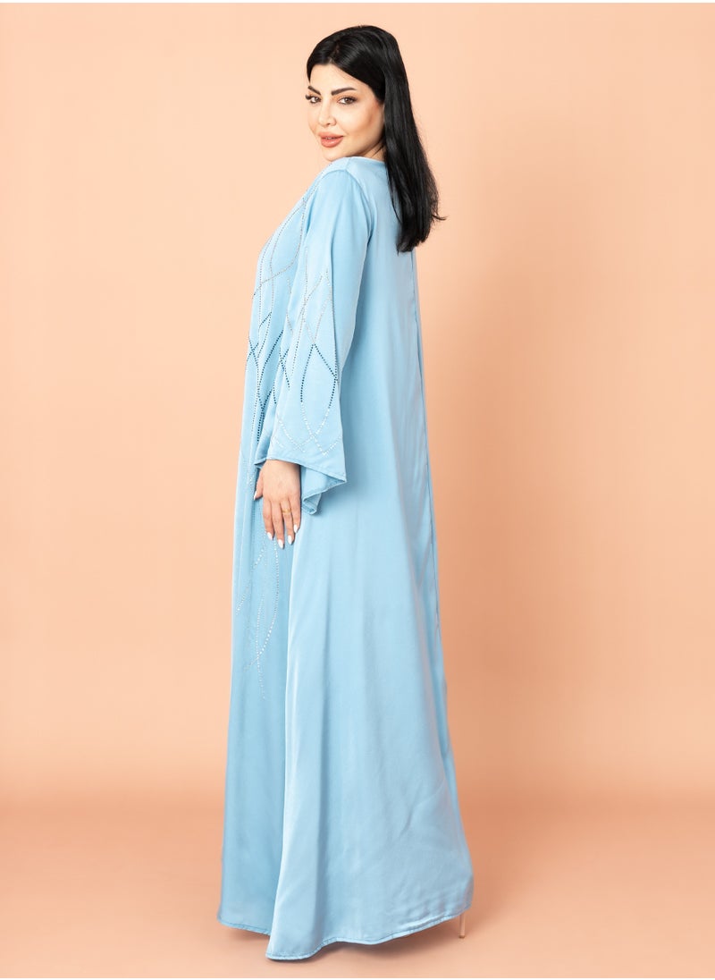 IKKXA Celestial Glow Jalabiya Blue  - Image 3