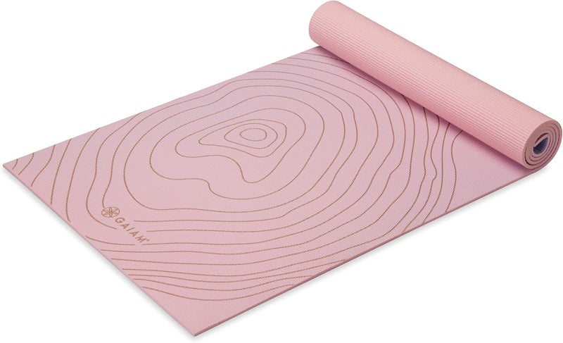 Gaiam Yoga Mat - Premium 6mm Print Extra Thick Non Slip Exercise & Fitness Mat for All Types of Yoga, Pilates & Floor Workouts (68"L x 24"W x 6mm Thick) - Image 2