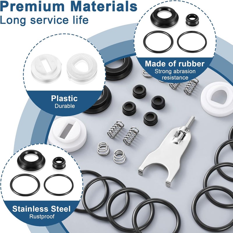 Dreyoo 2 Pack Bathroom Shower Faucet Repair Kit, Compatible with Delta/Peerless #RP3614 and Danco 88103, Compatible with Delta/Peerless Single Handle Faucets, #70 and #212 Ball, Stainless Steel - Image 4