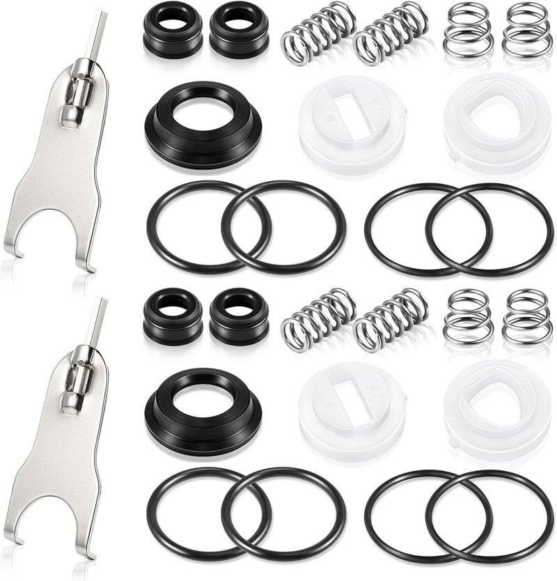 Dreyoo 2 Pack Bathroom Shower Faucet Repair Kit, Compatible with Delta/Peerless #RP3614 and Danco 88103, Compatible with Delta/Peerless Single Handle Faucets, #70 and #212 Ball, Stainless Steel - Image 1