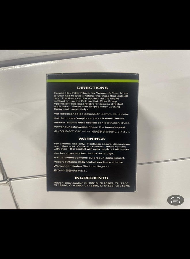 إيكليبس إنستانت هير فيلر ألياف إكليبس للشعر الأشقر الداكن للشعر الخفيف للنساء والرجال لإخفاء تساقط الشعر في 15 ثانية - ألياف بناء شعر غير مرئية 100%، 30 غرام - Image 3