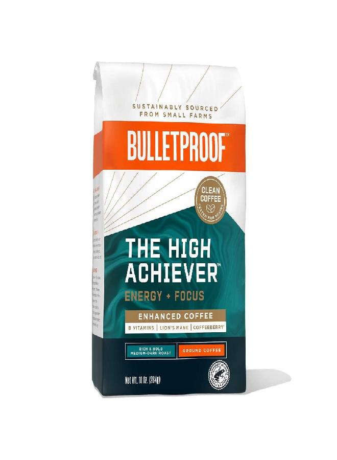 Bulletproof The High Achiever Ground Coffee, 10 Ounces, Medium-Dark Roast Enhanced Coffee - Image 2