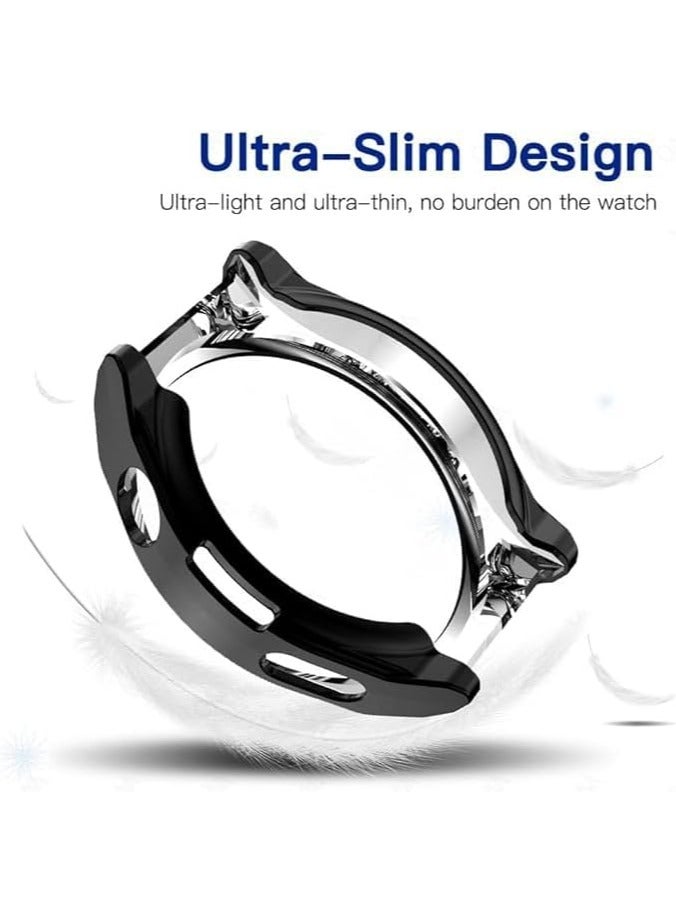 حافظة حماية بلاستيكية كاملة من ELMO3EZZ متوافقة مع ساعة هواوي GT3 PRO مقاس 46 ملم، حافظة ساعة من مادة TPU (أسود) - Image 2