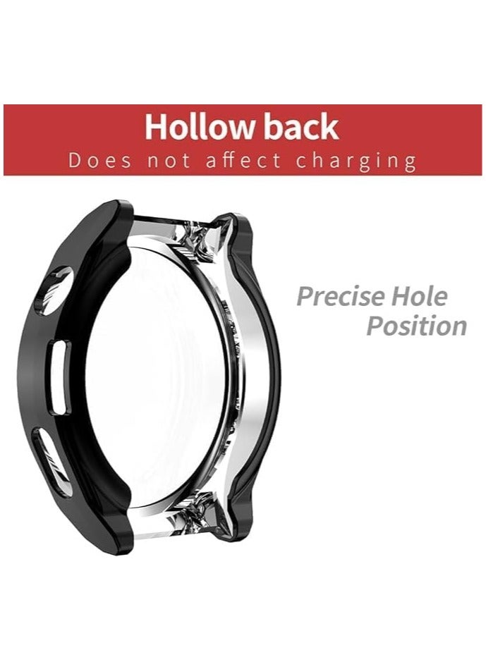 حافظة حماية بلاستيكية كاملة من ELMO3EZZ متوافقة مع ساعة هواوي GT3 PRO مقاس 46 ملم، حافظة ساعة من مادة TPU (أسود) - Image 3