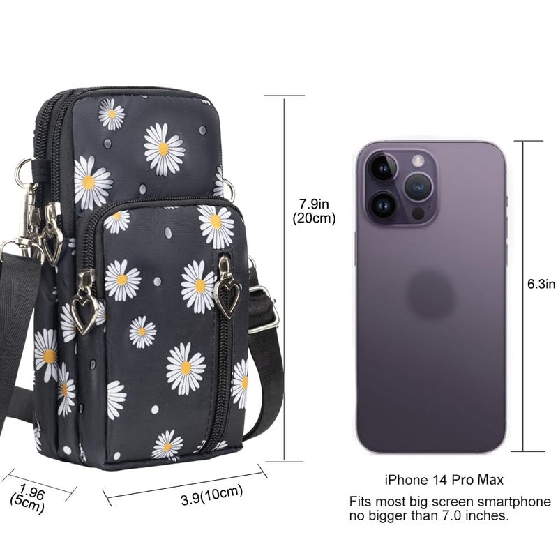 JANKS Small Crossbody Bags for Women Mini Cell Phone Purses with Crossbody Strap Phone Wallet Shoulder Bag Nylon Arm Bag - Image 2