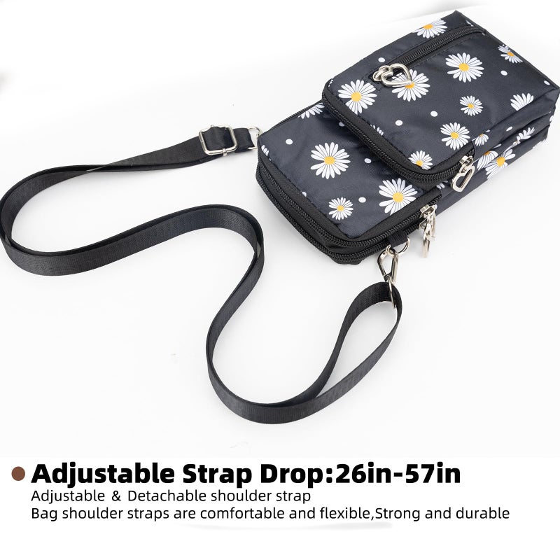 JANKS Small Crossbody Bags for Women Mini Cell Phone Purses with Crossbody Strap Phone Wallet Shoulder Bag Nylon Arm Bag - Image 5