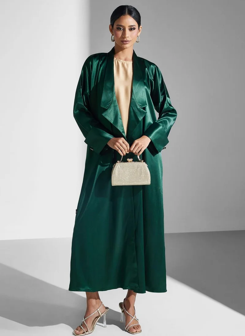 Meem by Mariyah Tiered Knitted Abaya