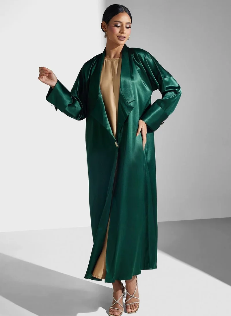 Meem by Mariyah Tiered Knitted Abaya
