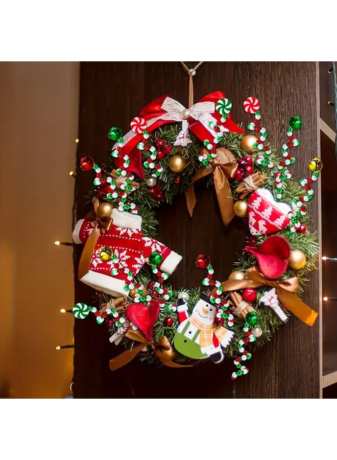 10pcs White Christmas Tree Picks Curly Bell Candy Cane Ornaments For Topper Decor - Image 5