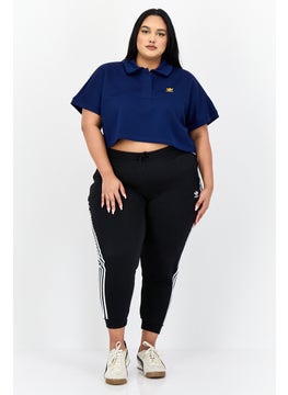 adidas Originals Women Sportswear Fit Short Sleeves Outdoor Crop Polo Shirt, Dark Blue  - Image 4