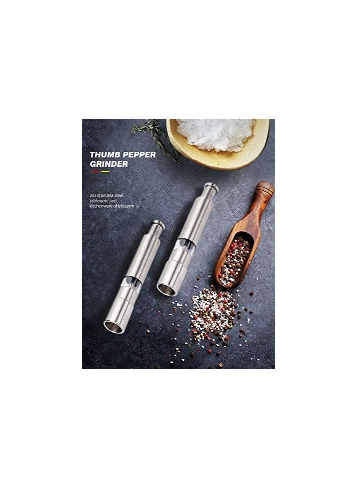 مطحنة صغيرة من الفولاذ المقاوم للصدأ ذات ضغط كبير للفلفل الأسود أو الملح (عبوة واحدة) - Image 2
