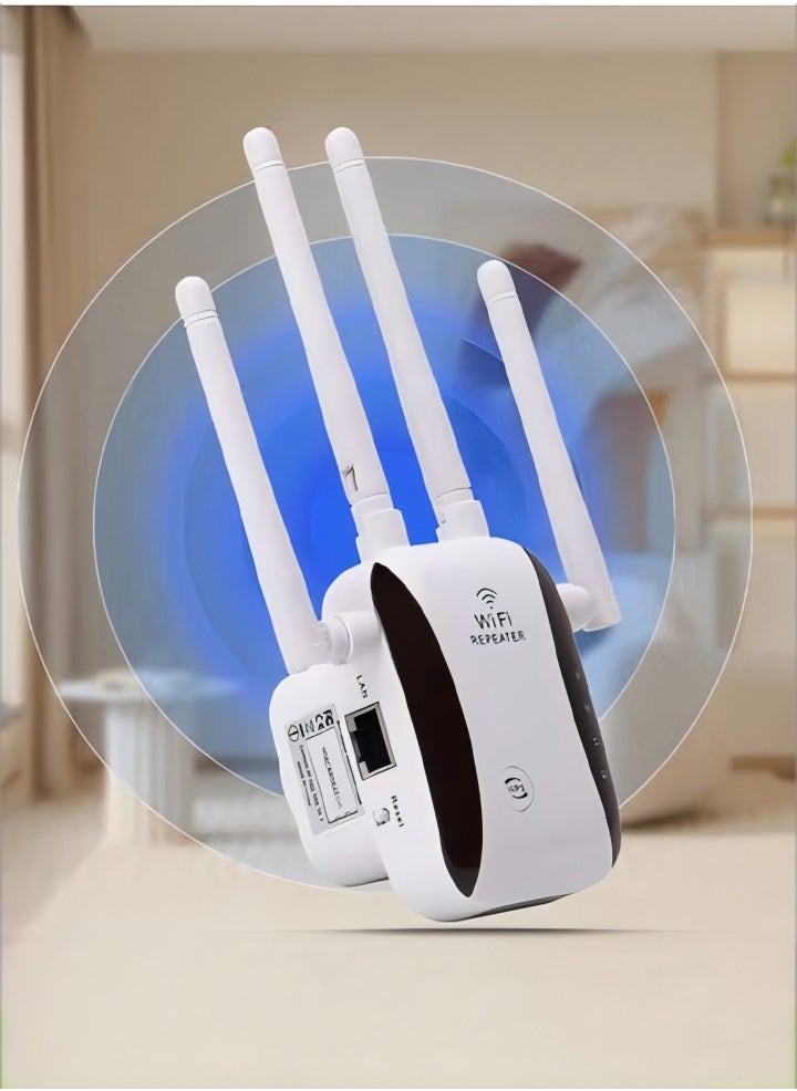 DUNISO WiFi repeater, network extender, signal enhancer, router WiFi range extender, 300Mbps, can further expand network range, suitable for offices and homes  - Image 1