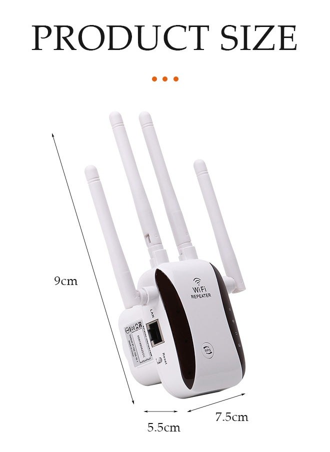 DUNISO WiFi repeater, network extender, signal enhancer, router WiFi range extender, 300Mbps, can further expand network range, suitable for offices and homes  - Image 2