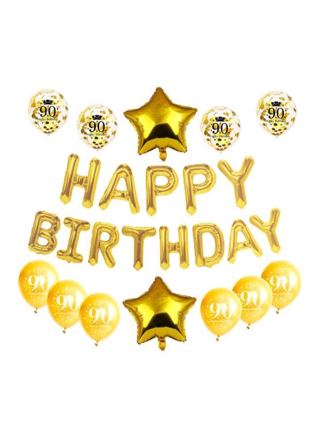 NIBEMINENT Happy Birthday Aluminum Foil Balloon Set - Image 1