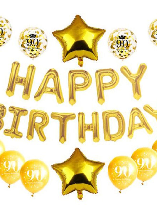 NIBEMINENT Happy Birthday Aluminum Foil Balloon Set - Image 2