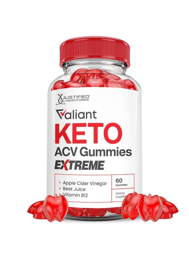 Justified Laboratories حلوى فاليانت كيتو ACV المتطرفة 2000 ملغ حلوى فاليانت كيتو خل التفاح مصنوعة من مسحوق عصير الرمان والبنجر B12 نباتية غير معدلة وراثيًا 60 حبة - Image 1