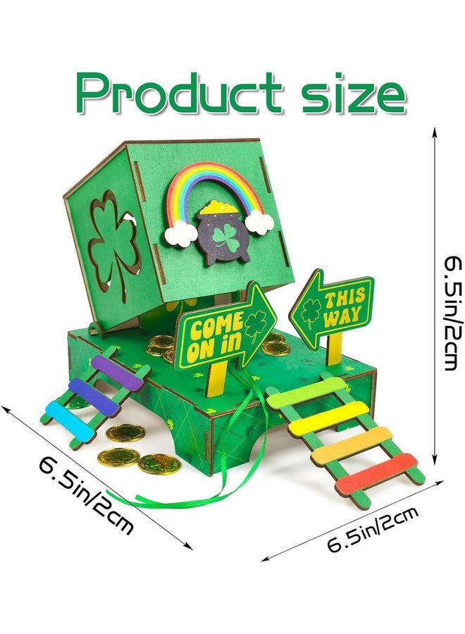 Asekonc St Patrick's Day Leprechaun Trap Kit for DIY St. Patrick's Day Wood Craft Leprechaun Kit to Make A Trap to Catch A Leprechaun, St Patricks Day Decorations Toys Gifts - Image 4