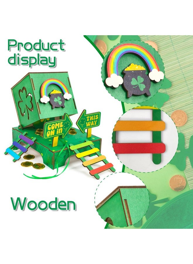 Asekonc St Patrick's Day Leprechaun Trap Kit for DIY St. Patrick's Day Wood Craft Leprechaun Kit to Make A Trap to Catch A Leprechaun, St Patricks Day Decorations Toys Gifts - Image 2
