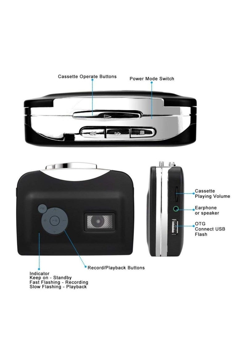 Digital USB Cassette Audio Music Player and Tape-to-MP3 Converter  - Image 4
