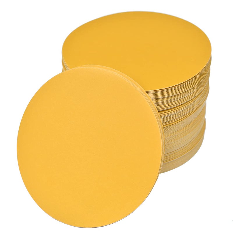 Aiyard 6Inch NoHole Hook and Loop Sanding Discs 600Grit Random Orbital Sandpaper for Automotive and Woodworking 100Pack