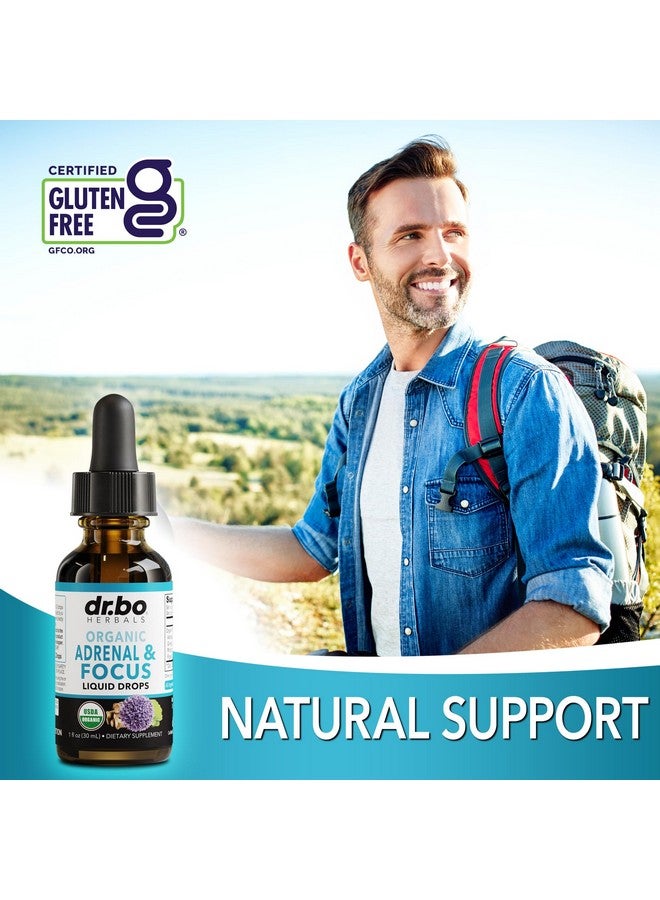 dr.bo Adrenal Support Supplements Liquid Drops - Organic Adrenal and Focus Supplement, Cortisol Manager Adaptogen Adults, Ginkgo Biloba for Kids Calm - Natural Brain and Memory Fatigue Stress Attention 1oz - Image 5