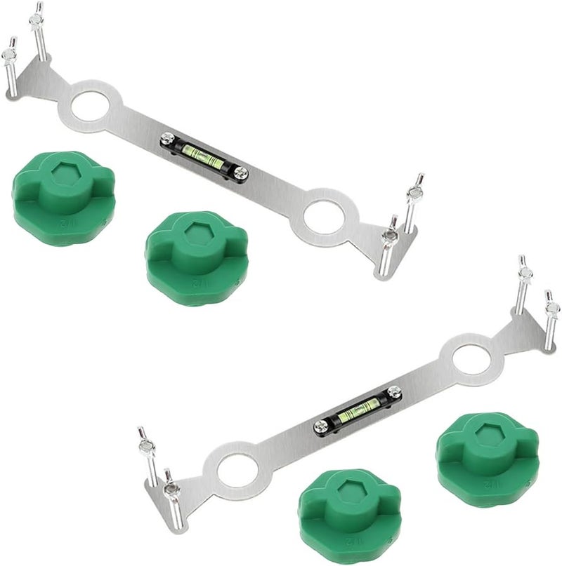 2 مجموعات من أداة ربط أنابيب المياه متعددة الوظائف لفتحات البراغي المستوية لموازنة الحمام والمطبخ - Image 5