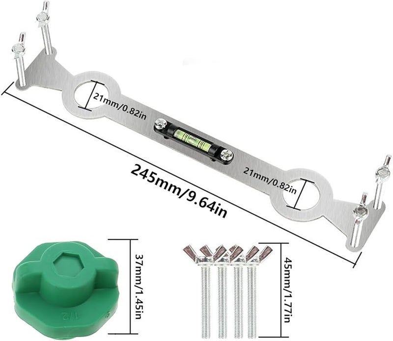 2 مجموعات من أداة ربط أنابيب المياه متعددة الوظائف لفتحات البراغي المستوية لموازنة الحمام والمطبخ - Image 4