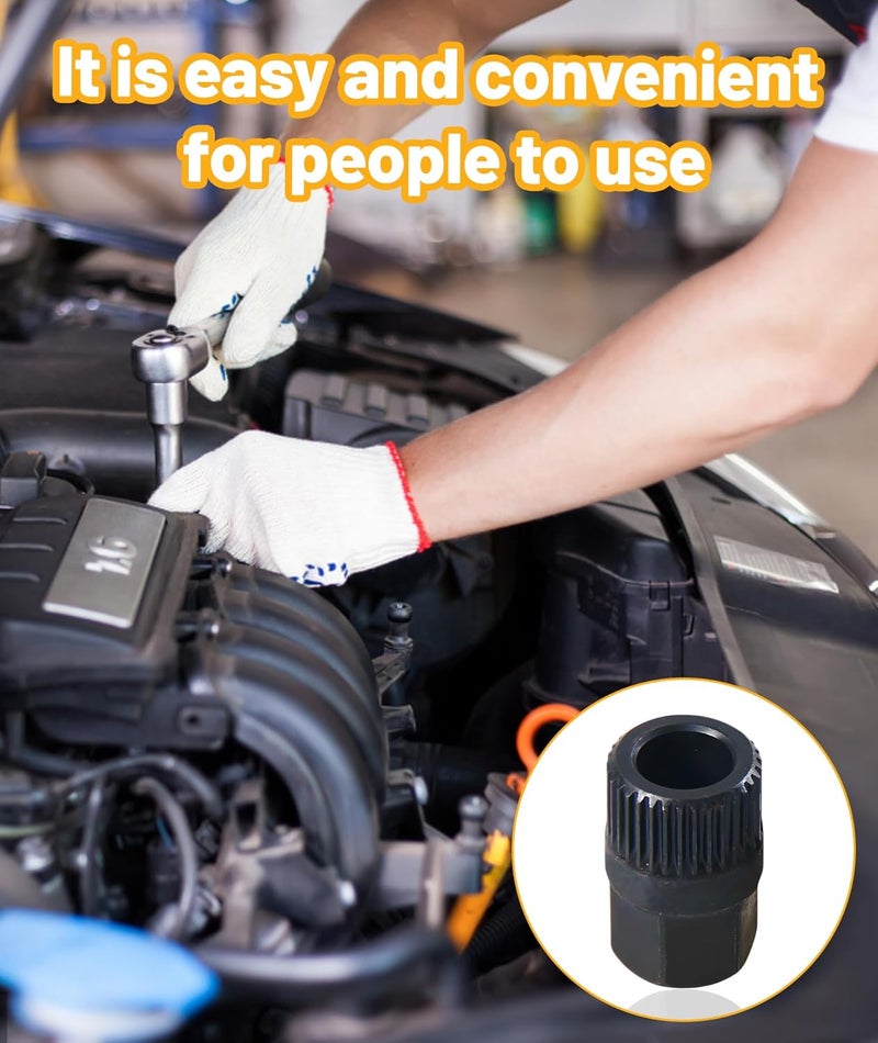 RupeeRise Alternator Pulley Removal Tool Sturdy Steel Socket Significantly Shorten Operation Time, Reduce Physical Consumption, and Quickly Disassemble Old Belts and Install New Ones - Image 5