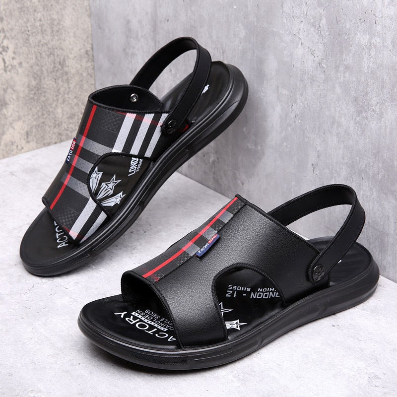 Men'S Sandals Trendy 2024 Summer Outer Wear Casual Beach Shoes Boys Non-Slip Seaside Vacation Slippers For Men - Image 1