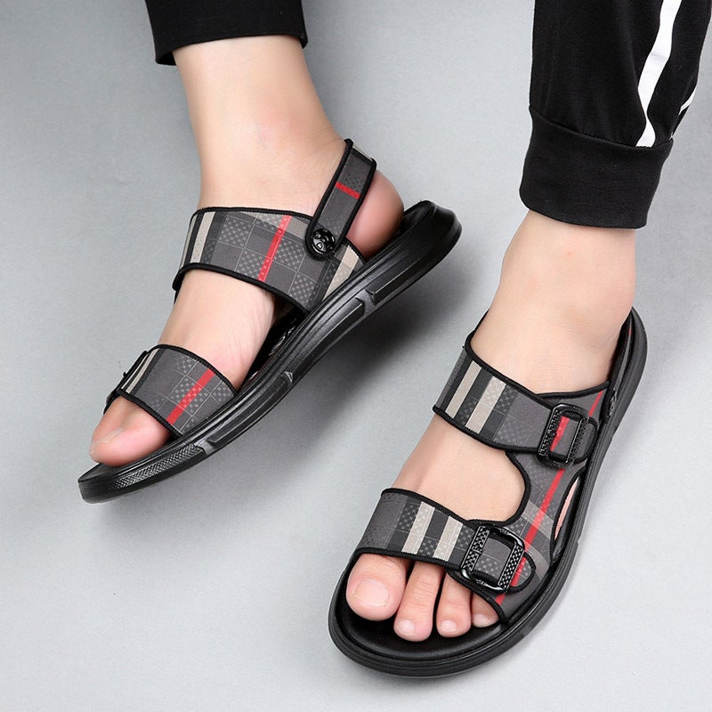 Men'S Sandals Trendy 2024 Summer Outer Wear Casual Beach Shoes Boys Non-Slip Seaside Vacation Slippers For Men - Image 3