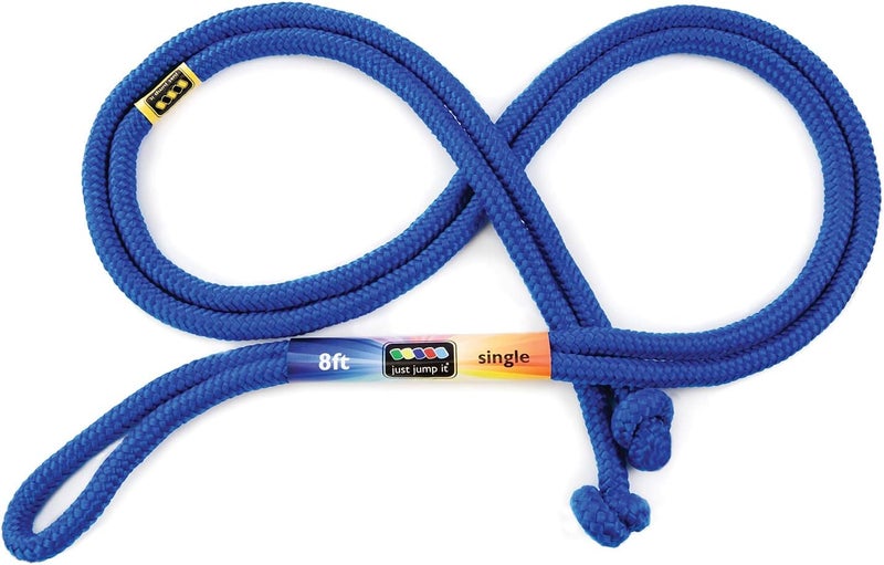 Just Jump It 8 Foot Single Jump Rope - Durable Nylon Rope for Kids and Adults - Perfect for Outdoor Fitness and Agility Training - Image 1