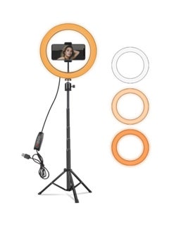 Ultexon Adjustable Ring Light With Adjustable Tripod Stand And Phone Holder It Works With Three Levels Of Light Moodes And Ten Brightness Levels For Selfies And Youtube Videos