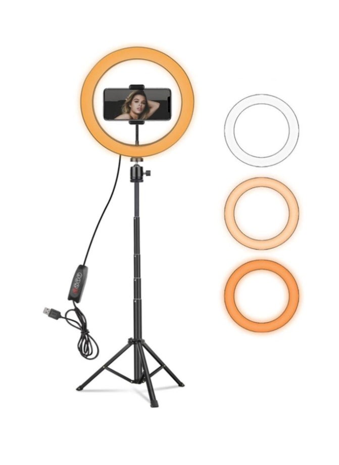 Generic - Ultexon Adjustable Ring Light With Adjustable Tripod Stand And Phone Holder It Works With Three Levels Of Light Moodes And Ten Brightness Levels For Selfies And Youtube Videos - Image 1