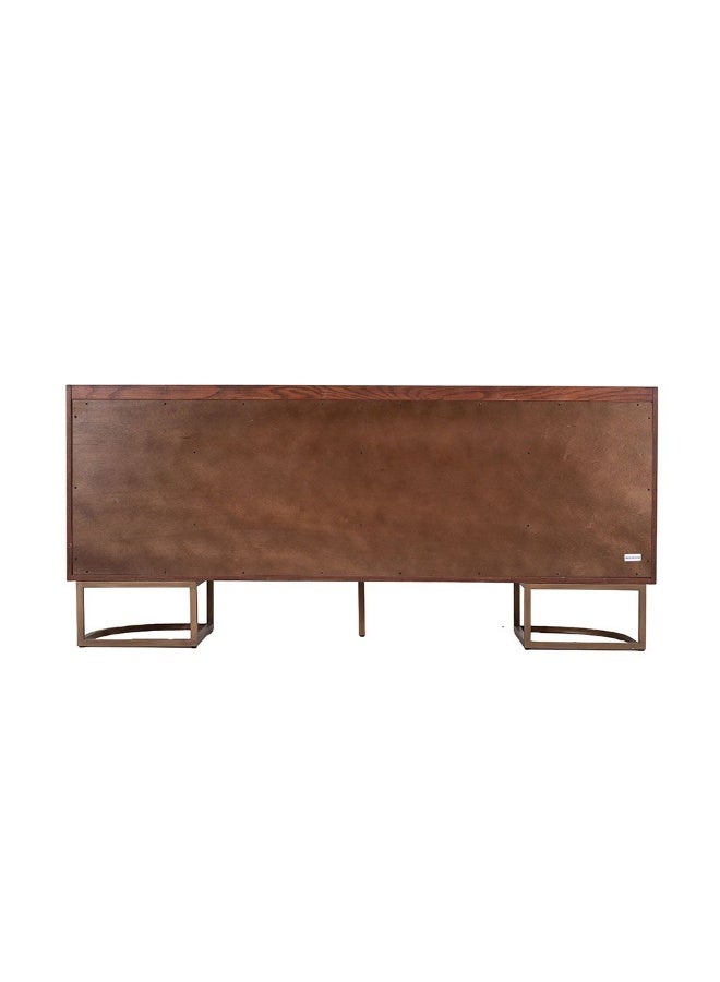 DANUBE HOME Alhamra Stone Top Buffet Cabinet | Strong And Sturdy Kitchen Organiser Rack | Modern Design Sideboard Cabinet Side Board For Dining Room Bar Kitchen L180xW48xH80cm - White/Green/Brown - Image 4