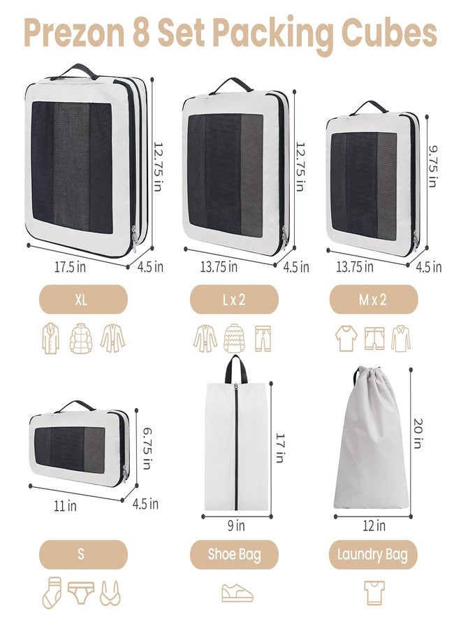 Prezon Compression Packing Cubes, Upgraded Mesh Window, Visiable and Portable, Expandable Travel Luggage Organizers - Image 3