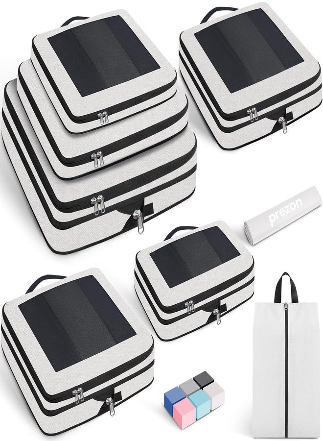 Prezon Compression Packing Cubes, Upgraded Mesh Window, Visiable and Portable, Expandable Travel Luggage Organizers - Image 1
