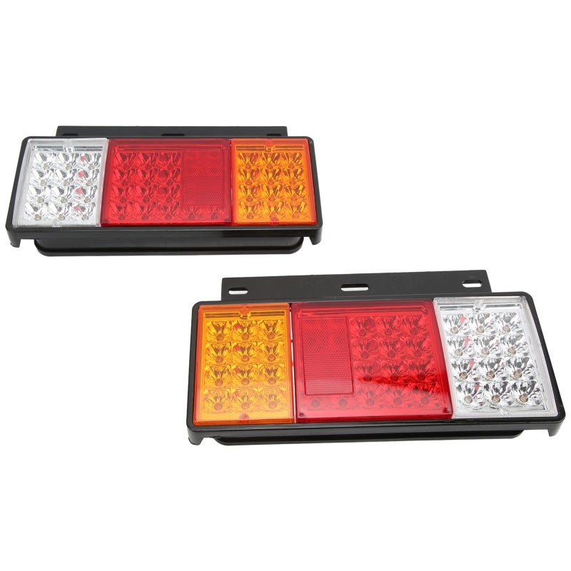 مجموعة مصابيح LED خلفية للشاحنات بتصميم ثلاثي الألوان فائق السطوع لسلسلة W من إيسوزو إلف وإن بي آر وإن كاي آر وإن إتش آر وإن آر آر وإف إس آر وإف آر آر - أداء إحكام قوي لمصباح LED خلفي لسلامة القيادة الليلية - Image 3