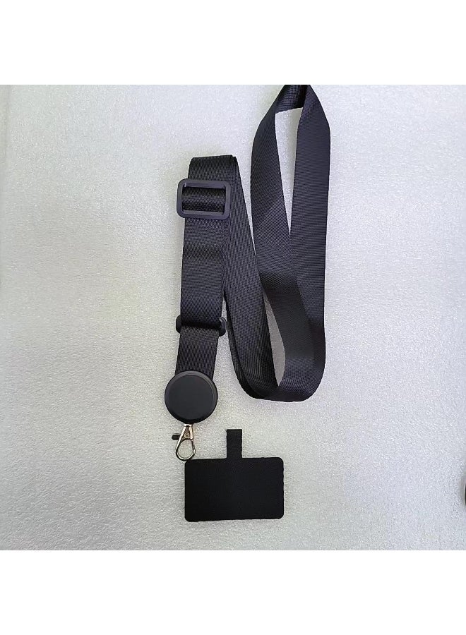 Adjustable Phone Strap Crossbody Lanyard for Mobile Phone Detachable Necklace Hanging Wide Rope Patch Cord Nylon Phone Straps