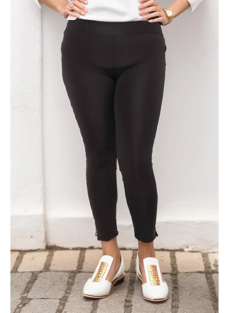 Suadela Giyim Raised Plus Size Leggings Black