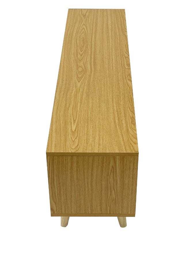 بست وان وحدة تلفاز عصرية وأنيقة للحفاظ على غرفة المعيشة منظمة وراقية 120x38x30 سم MDF بني - Image 1