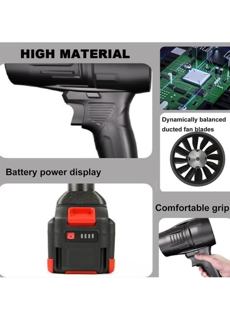 BLUMENIT Portable Cordless Turbo Air Blower – Powerful, Lightweight & Battery-Powered for Cleaning & Drying (Black) - Image 3
