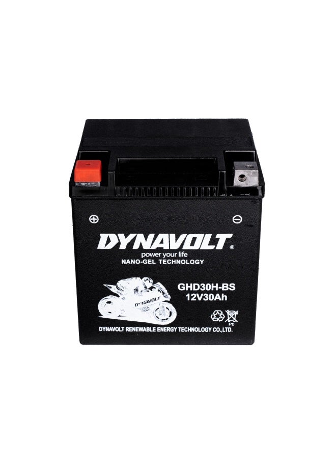 Dynavolt GHD30H-BS 12V 30Ah Nano Gel AGM Motorcycle Battery - Image 2