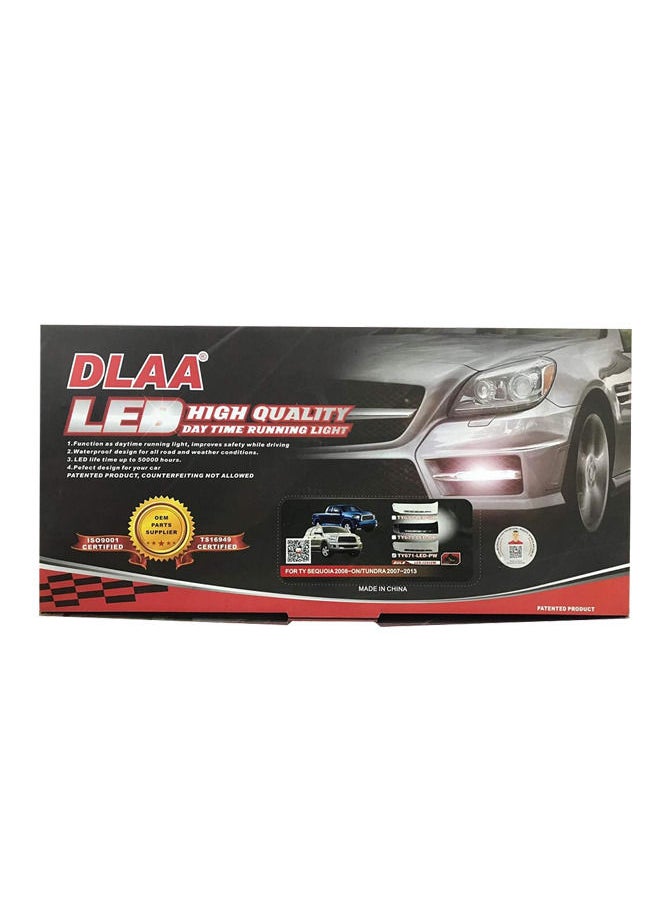 DLAA - DLAA Pack of 2 TY671-LED High Power Daytime Running light with Frame and wires Suitable for Sequoia 2008-on | Tundra 2007-2013 with Pearl White Cover - Image 1