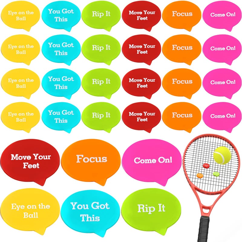 Sosation 24 Pcs Tennis Vibration Dampener Colorful Tennis Racket Dampener for Women Men Gift Team Accessories 6 Styles - Image 2