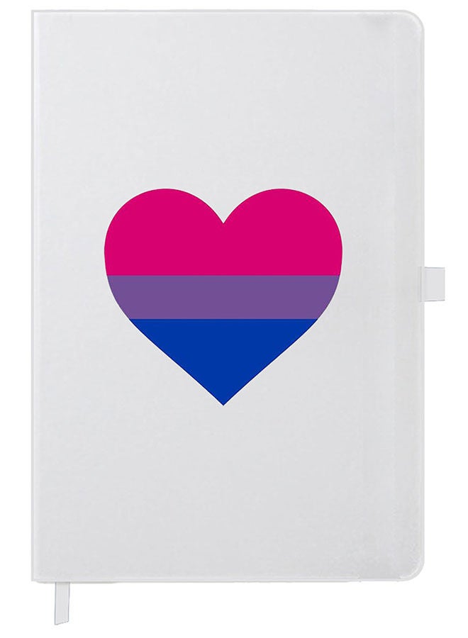 Theodor Designer A5 Thick White Hardcover Notebook Heart 1 - Image 1