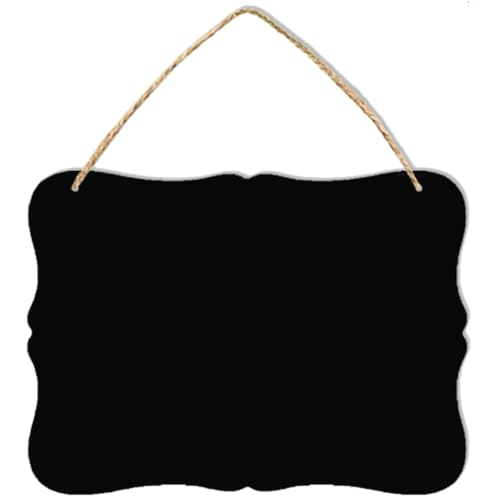 D-worthy Wooden Double Sided Hanging Chalkboard Signs, Vintage Erasable Message Board Sign with Hanging String for Wedding Kitchen Home Party Decoration (Rectangle 03) - Image 5