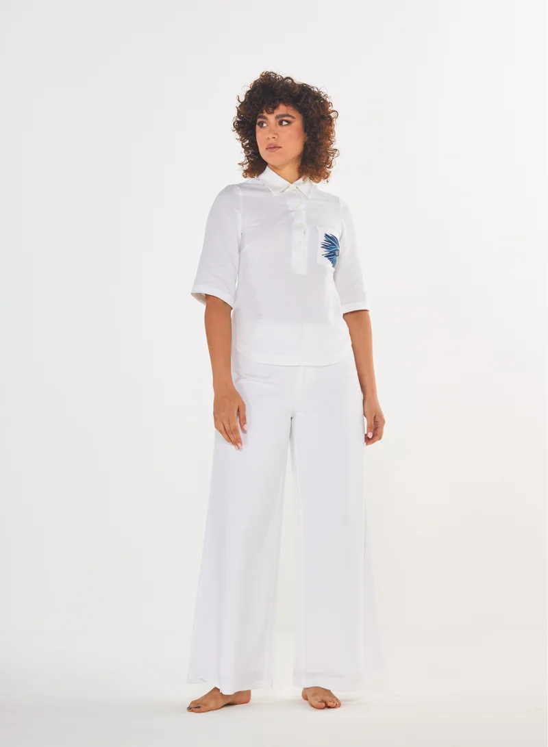 أشيتا فرنانديز High-Waisted Wide-Leg Pants