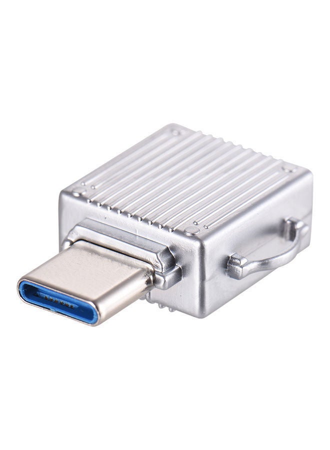 NIBEMINENT Type C To USB 3.0 OTG Adapter For Chromebook/MacBook Silver - Image 1
