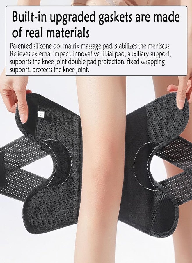 Wnddle Knee Braces for Women & Men, Adjustable Knee Support, for Arthritis, Meniscus Tear, Joint Pain Relief, Knee Support for Working, Running, Weightlifting (X-Large) - Image 2
