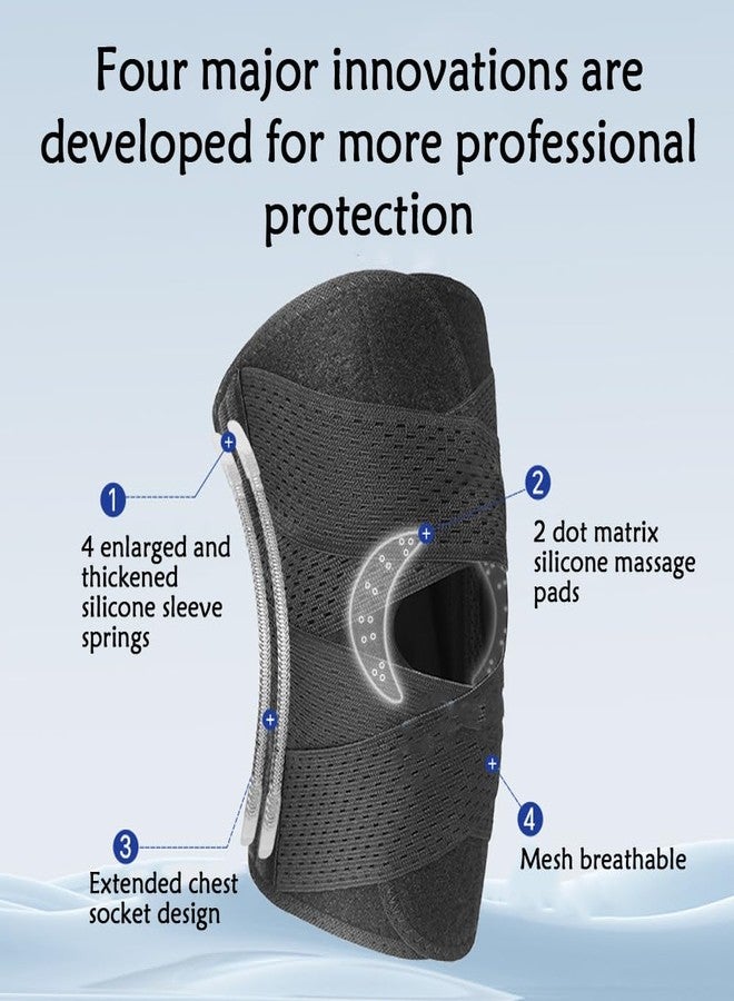 Wnddle Knee Braces for Women & Men, Adjustable Knee Support, for Arthritis, Meniscus Tear, Joint Pain Relief, Knee Support for Working, Running, Weightlifting (X-Large) - Image 3